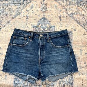 Levi's Dark Blue Jean Shorts 501